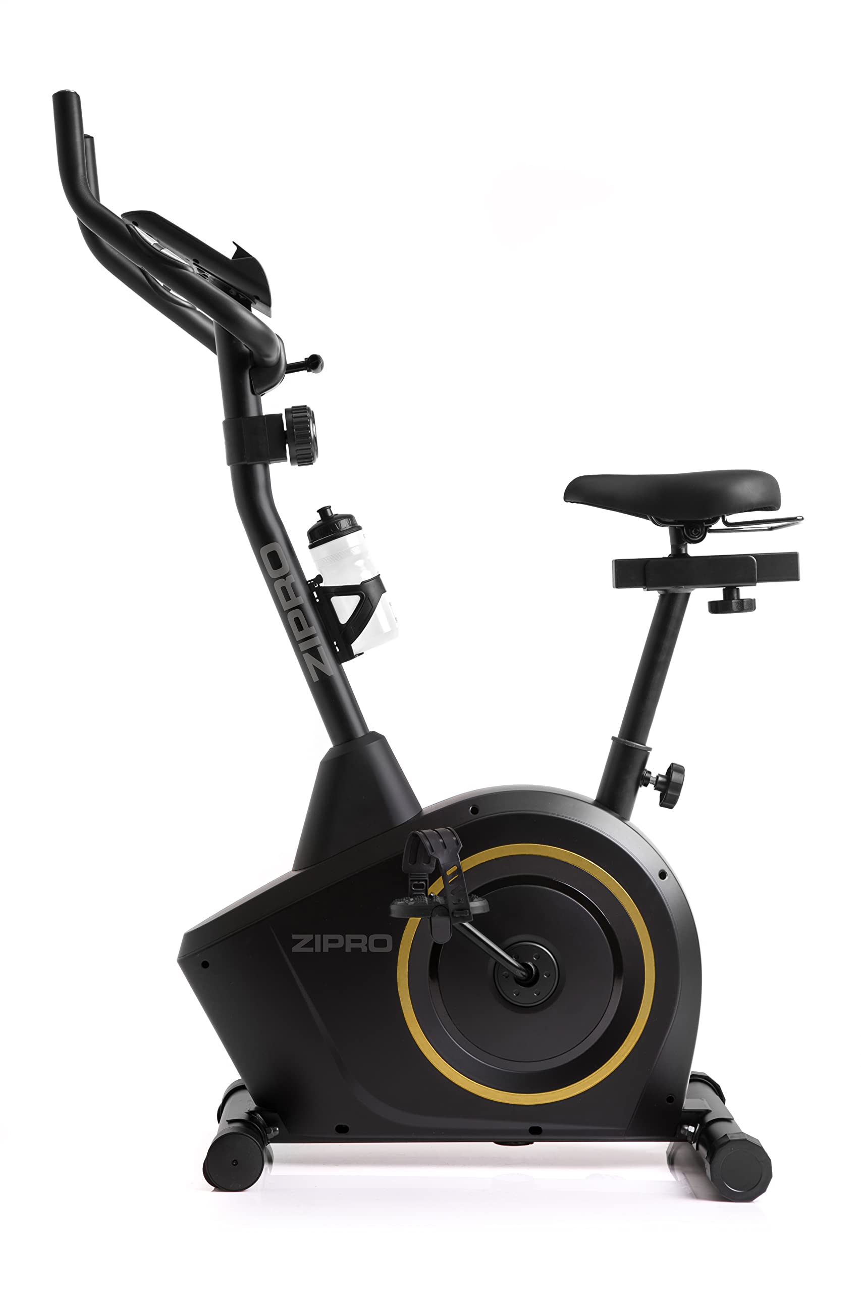 Zipro Heimtrainer Fahrrad Boost Gold, Ergometer Fitnessbikes, Magnetisches Fahrradtrainer, Ergometer Fahrrad bis 120kg, Indoor Bike, Trainingsfahrrad für zuhause, Fahrradergometer Batteriebetrieben