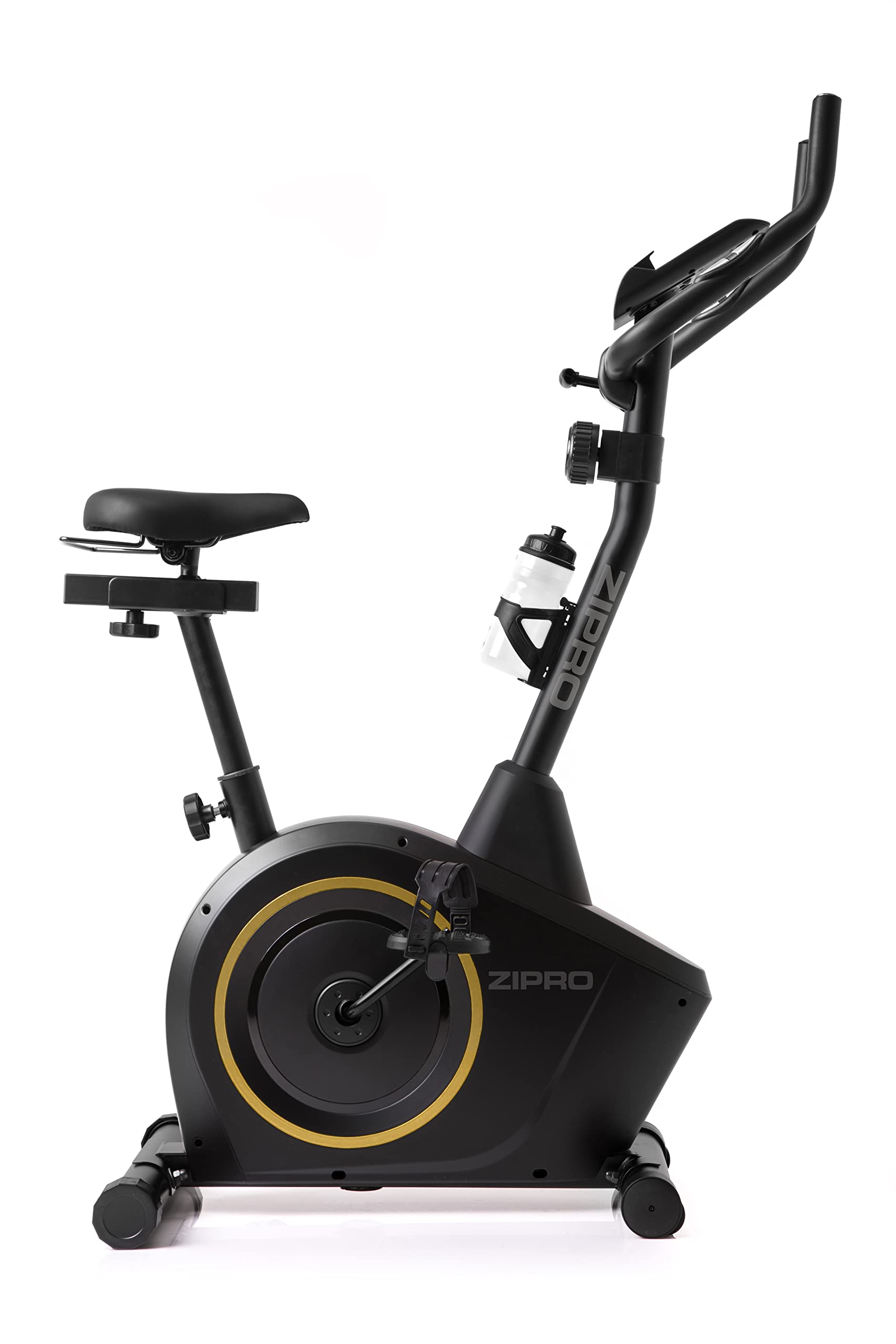 Zipro Heimtrainer Fahrrad Boost Gold, Ergometer Fitnessbikes, Magnetisches Fahrradtrainer, Ergometer Fahrrad bis 120kg, Indoor Bike, Trainingsfahrrad für zuhause, Fahrradergometer Batteriebetrieben