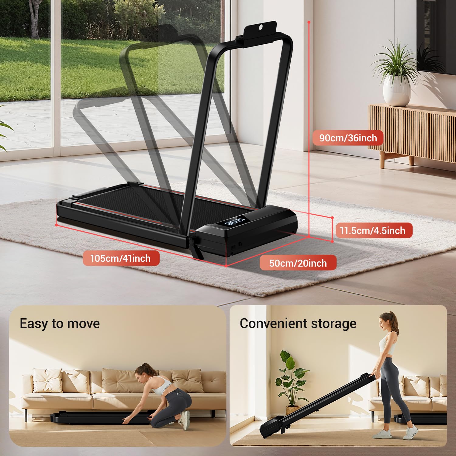 CURSOR Laufband für Zuhause Klappbar, Laufband mit Steigung für Zuhause mit Bürstenlosem Motor, Walking Pad mit Steigung