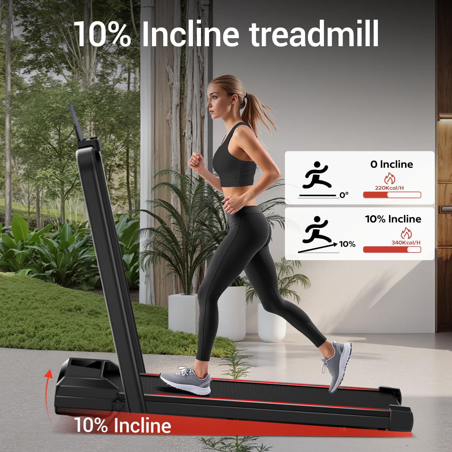 CURSOR Laufband für Zuhause Klappbar, Laufband mit Steigung für Zuhause mit Bürstenlosem Motor, Walking Pad mit Steigung