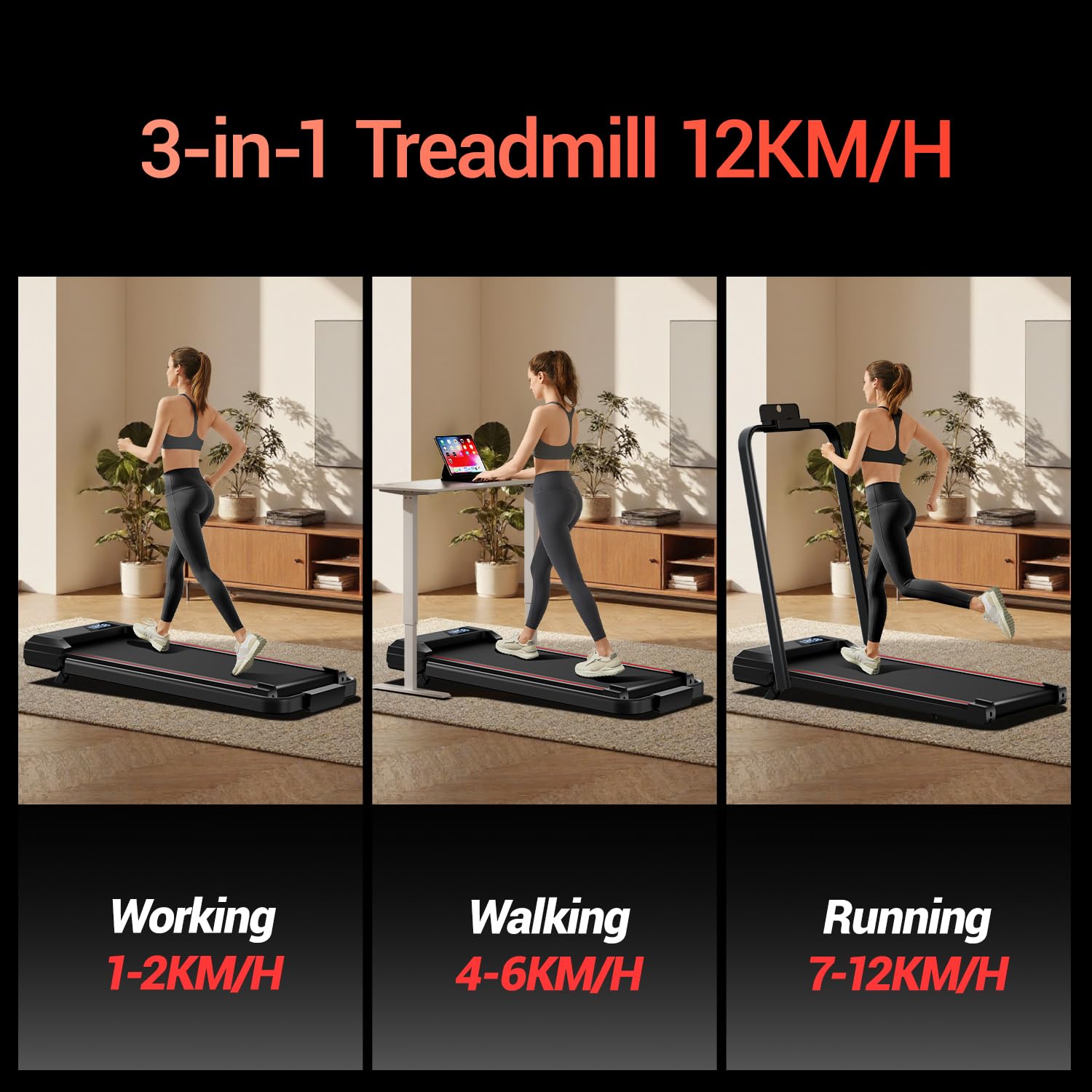 CURSOR Laufband für Zuhause Klappbar, Laufband mit Steigung für Zuhause mit Bürstenlosem Motor, Walking Pad mit Steigung